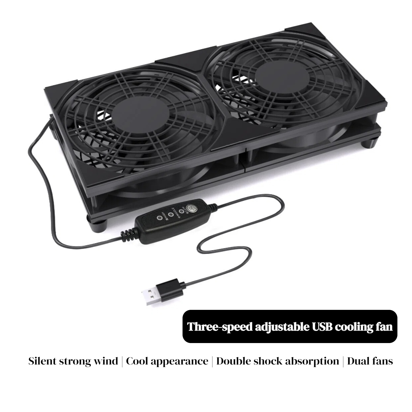 Pc Gaming Ff - Двойной USB-вентилятор с 3-скоростным управлением |
