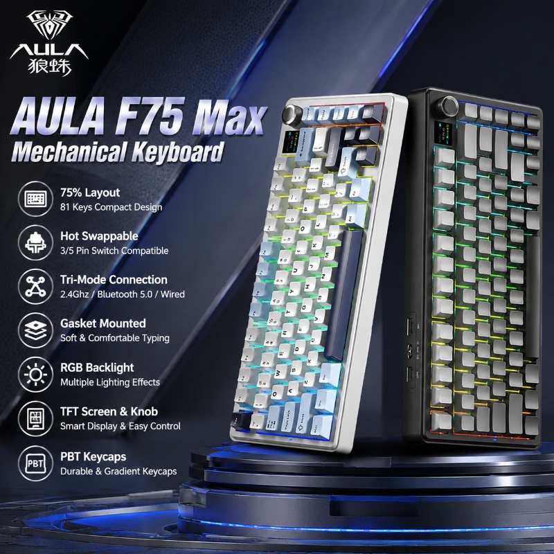 Pc Gaming Keyboards - Механическая клавиатура AULA F75 Max, 75%