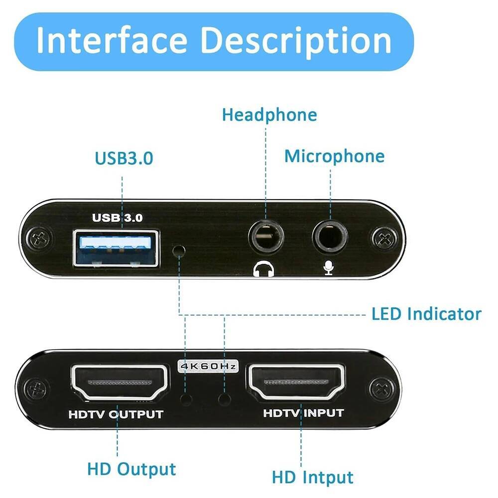 4K HDMI-совместимая с USB 3.0  – обзор и цена Capture Card Hdmi
