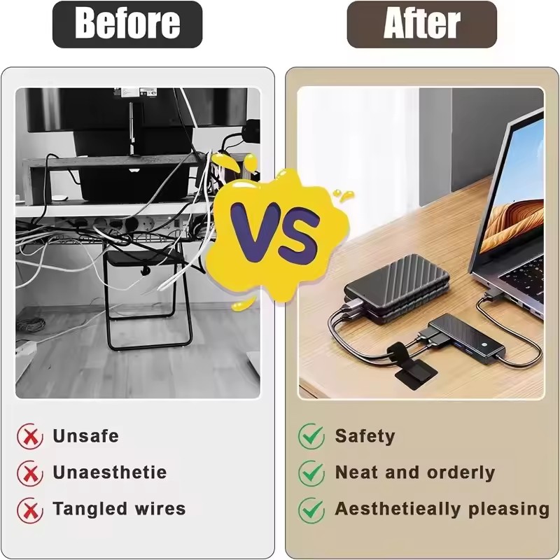 4/20 шт. многоразовые самоклея – обзор и цена Desk Cable Organizer