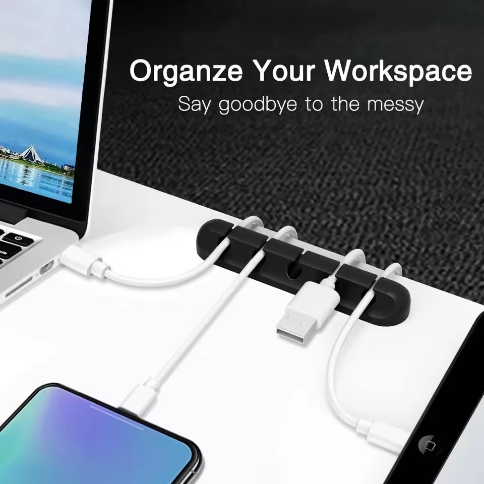 Силиконовый органайзер для USB – обзор и цена Desk Cable Organizer